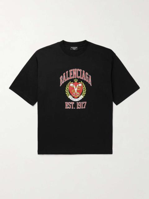 BALENCIAGA Printed Cotton-Blend Jersey T-Shirt