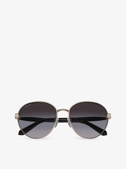 BVLGARI Bv6087 round-frame sunglasses