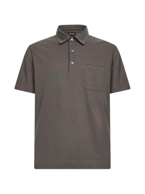 ZEGNA buttoned patch-pocket polo shirt