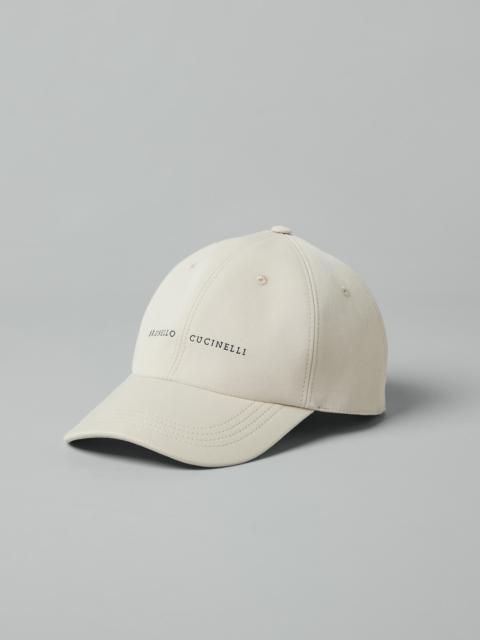 Baseball cap in twisted cotton gabardine with embroidery