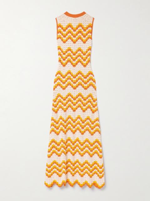 ESCVDO Huayna Crocheted Organic Cotton Maxi Dress