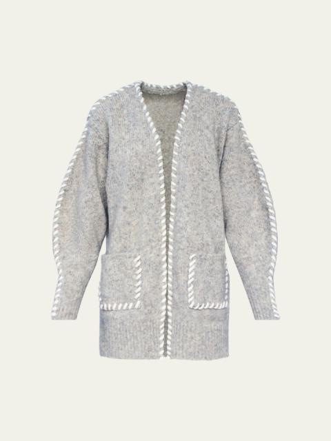 AISLING CAMPS Whip Stitch Merino Wool Cardigan