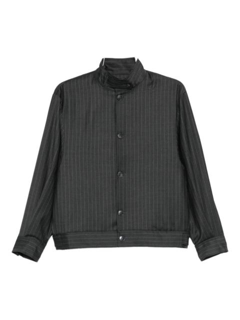 AYA MUSE pinstriped bomber jacket