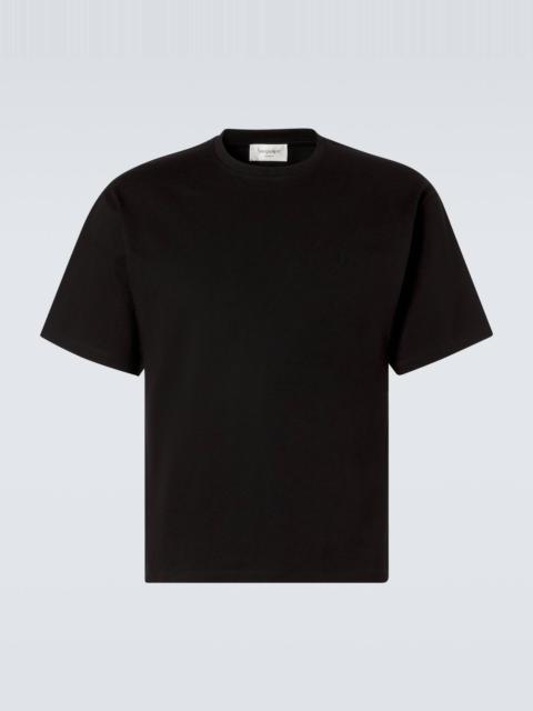 SAINT LAURENT Cropped cotton jersey T-shirt