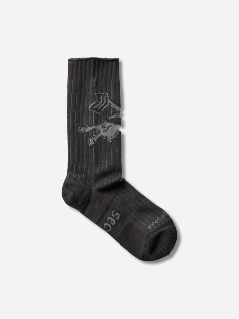 prototypes Cut-Out Graphic Socks Black