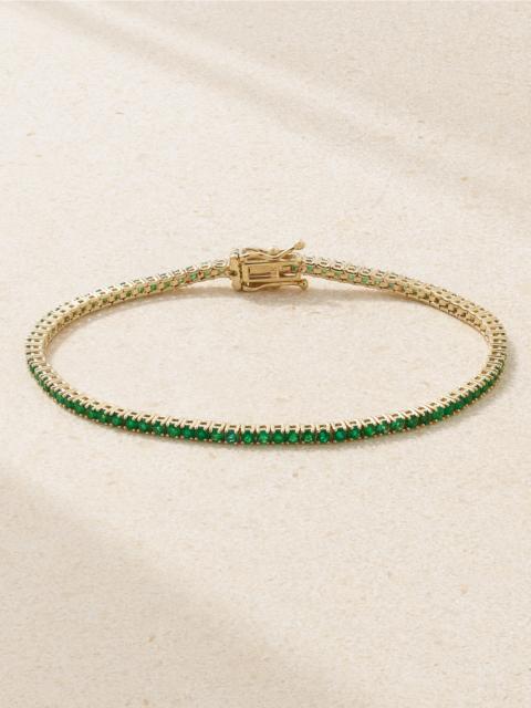 SYDNEY EVAN 14-karat Gold Emerald Tennis Bracelet