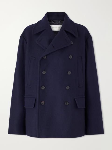 Dries Van Noten Double-Breasted Wool-Blend Coat