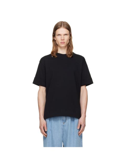 Simone Rocha Black Fitted Wire Turnup T-shirt