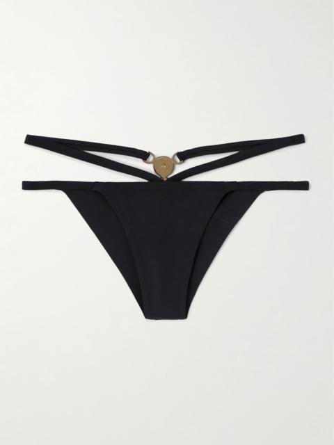VERSACE Embellished bikini briefs Black