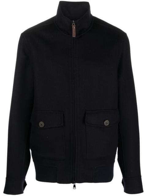 Canali zip-up wool-cashmere jacket