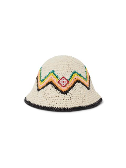 CASABLANCA Raffia Crochet Hat