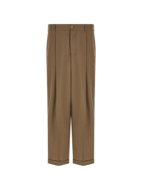 pleated wide-leg trousers