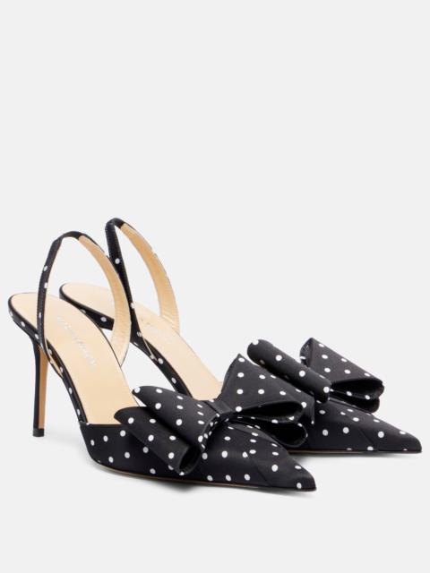 MACH & MACH Le Cadeau 85 polka-dot satin pumps