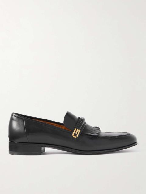 GUCCI Fringed Leather Loafers