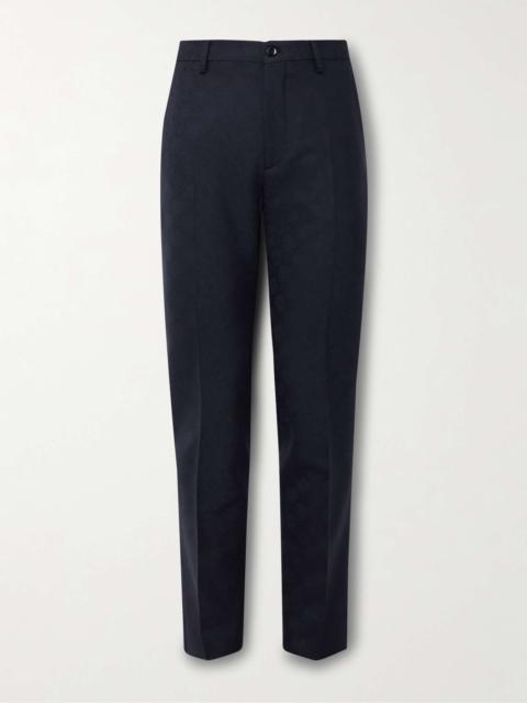 Slim-Fit Wool-Jacquard Suit Trousers