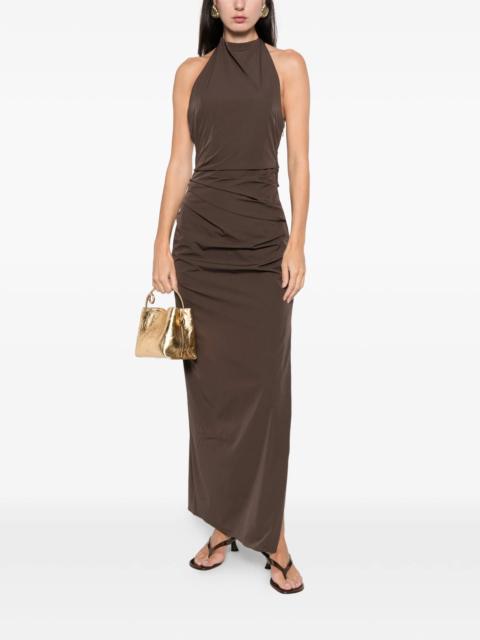 SIR. Sir. Halterneck Ruched Dress