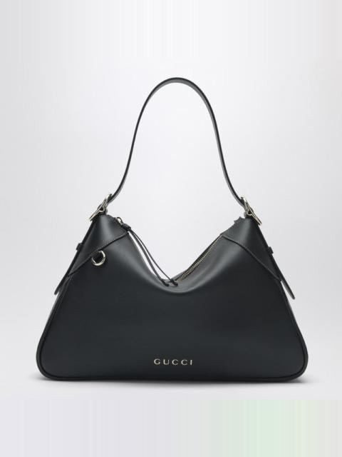 Gucci Gg Emblem Large Black Shoulder Bag Women