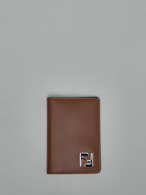 FENDI FF Squared Leather Card Case