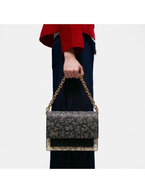 TOUS Medium black and beige Audree Chain Crossbody bag Kaos Icon