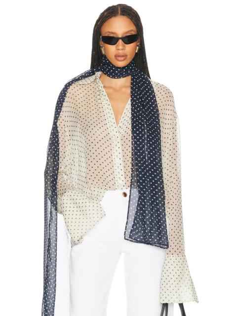 HELSA The Relaxed Shirt in Silk Chiffon