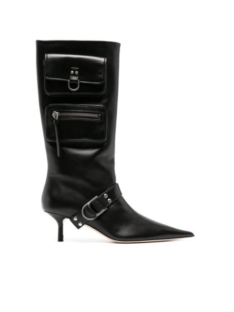 55mm pocket leather boots