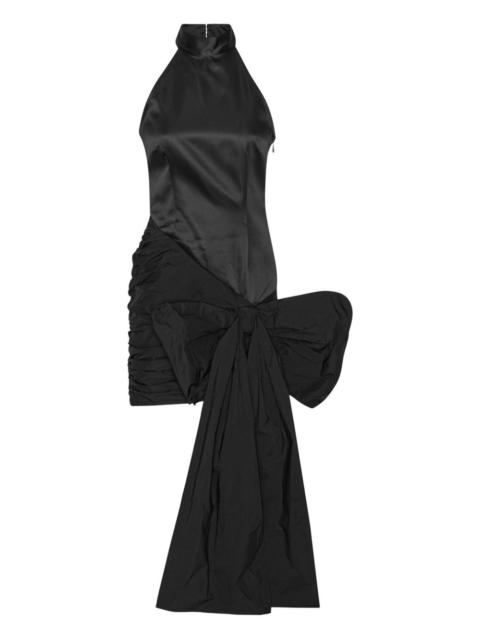 ROTATE halter-neck bow-detail dress