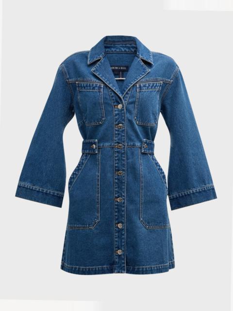 Mckinley Button-Front Denim Mini Dress