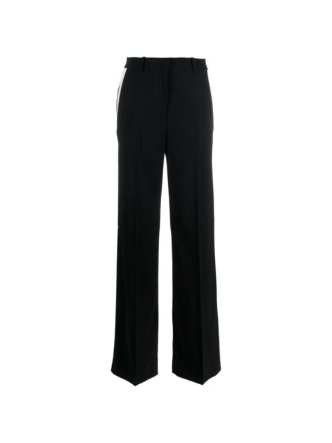 wide-leg contrasting-panel trousers