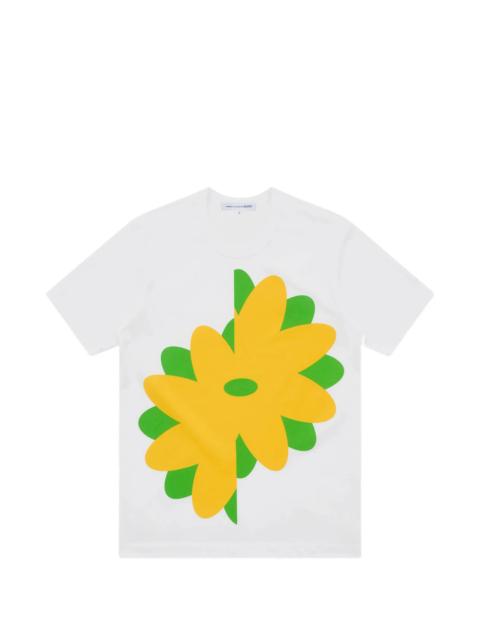 Comme des Garçons SHIRT Bold Yellow-Green Splotch Print Tee