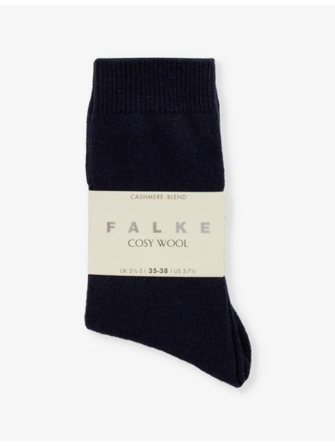 FALKE Cosy Wool brand-print knit socks