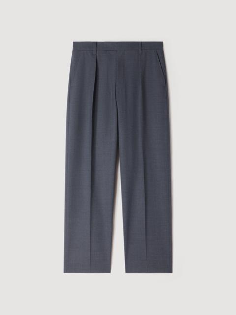 Sandro WIDE-LEG WOOL TROUSERS