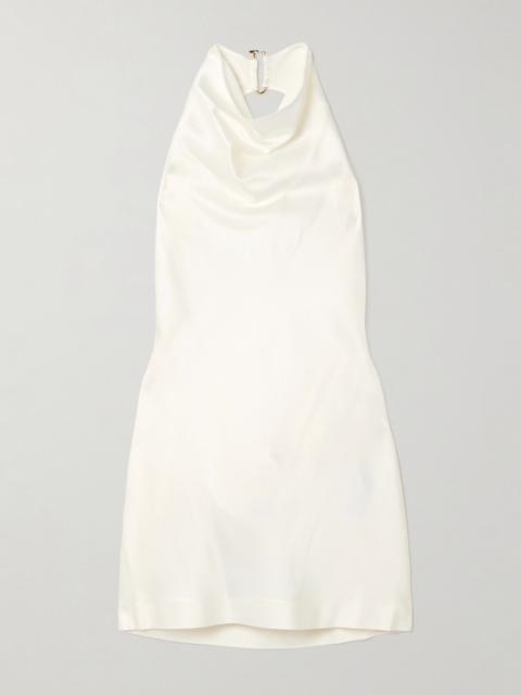 Stella McCartney Draped satin halterneck top Cream