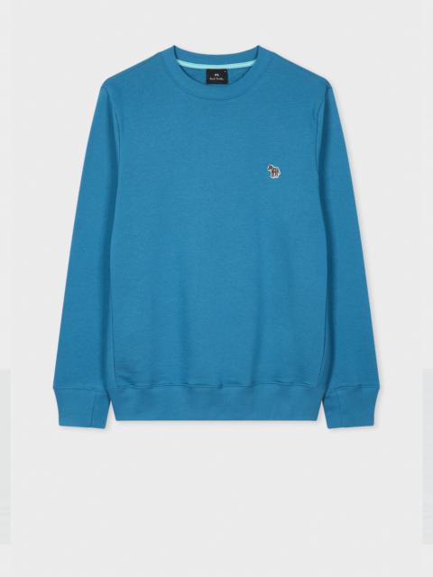 Paul Smith Ocean Blue Zebra Logo Organic Cotton Sweatshirt