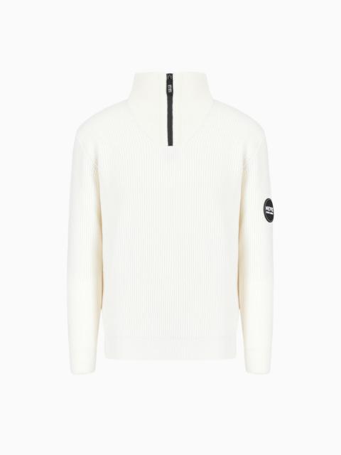 GIORGIO ARMANI GIORGIO ARMANI NEVE MOCK-NECK JUMPER IN WOOL AND CASHMERE