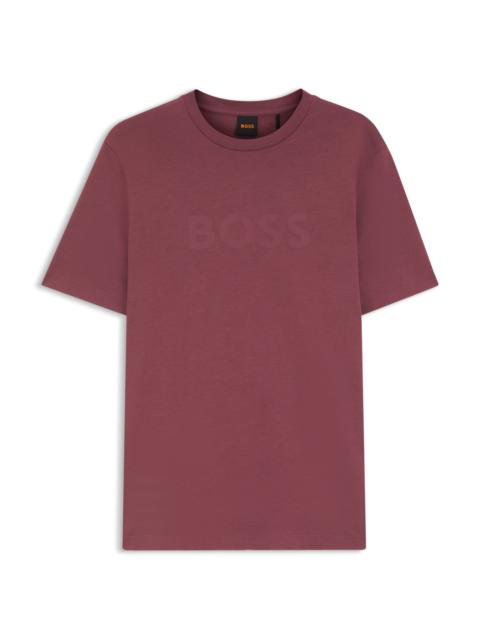 BOSS REGULAR-FIT COTTON T-SHIRT WITH MODERN LOGO