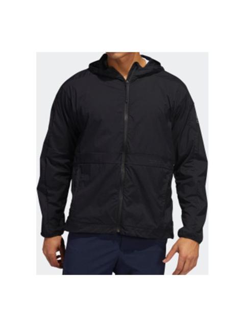 adidas Woven hooded Windproof Jacket Black FT2783