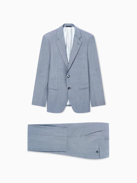 GIORGIO ARMANI SINGLE-BREASTED SOHO LINE SUIT IN VIRGIN WOOL