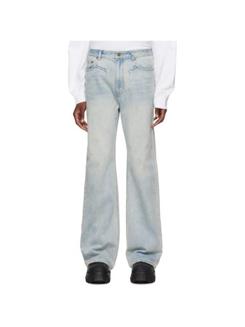 We11done Blue Bootcut Jeans