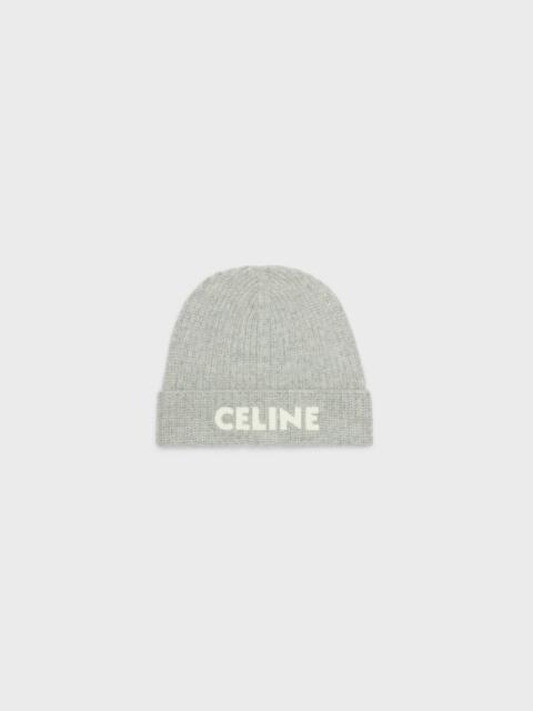 CELINE celine beanie in ribbed wool