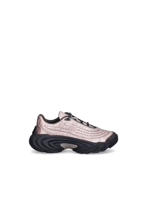 LACOSTE quilted lace-up sneakers