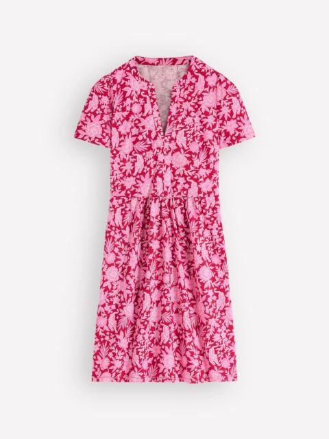 BODEN Naomi Short Jersey Dress-Pomegranate, Tigers Paradise