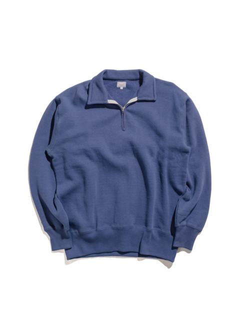 The Real McCoys The Real McCoy’s MC24115 10 Oz. Loopwheel 1/4 Zip Sweatshirt MQ Navy