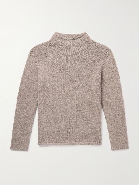 The Row Ryoko Cotton Rollneck Sweater Brown
