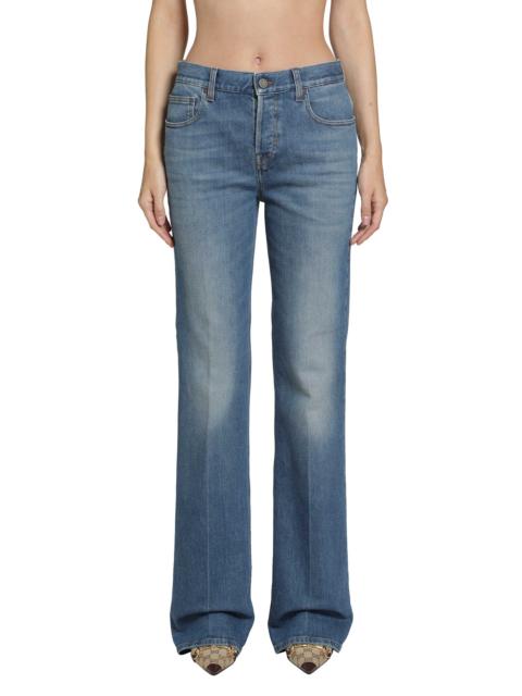 GUCCI Flared Stretch Cotton Denim Jeans