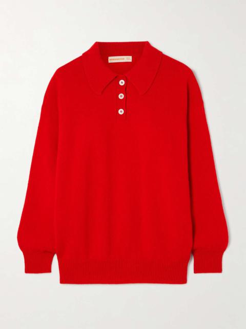&DAUGHTER Edith wool polo sweater Red