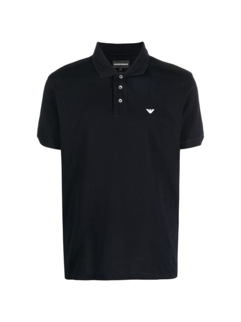 EMPORIO ARMANI embroidered chest logo polo shirt