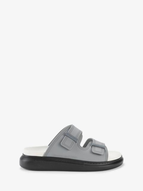 Alexander McQueen Men's Hybrid Slide in Gun Grey