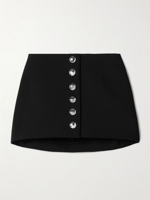 KHAITE Jaxon cady mini skirt Black