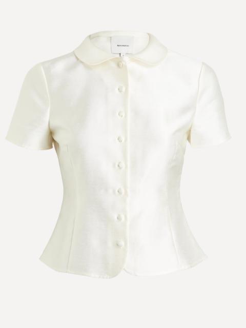 Reformation Haley-Kate Collared Button-Front Top