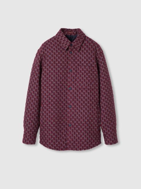 GUCCI Bouclé wool jacquard shirt with GG Shadow